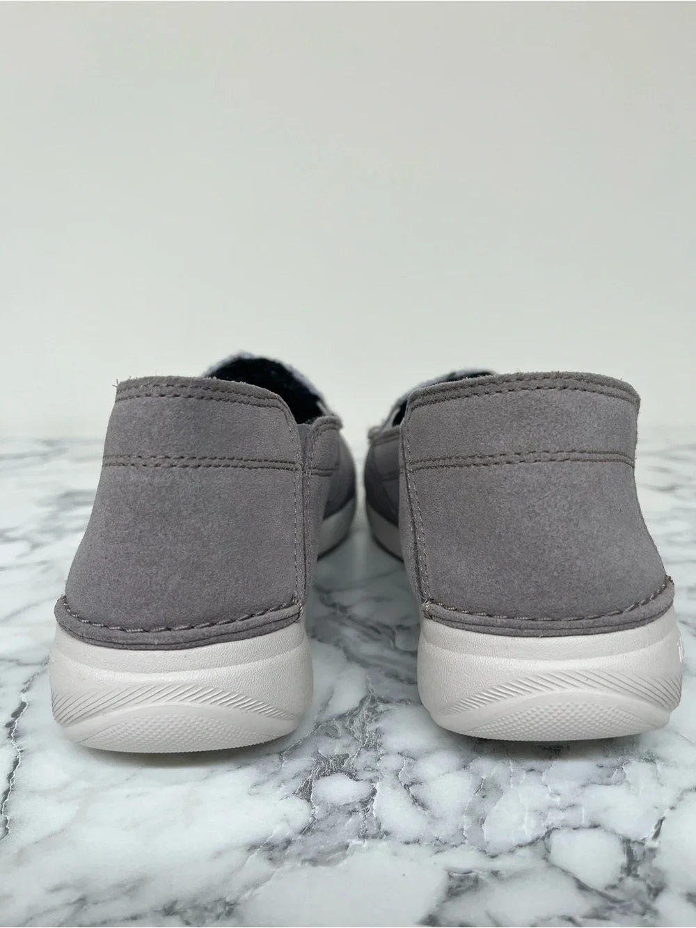 Clarks Men's Gorwin Step Grey Suede Loafers Slip On Shoes 26168646 Size 9.5